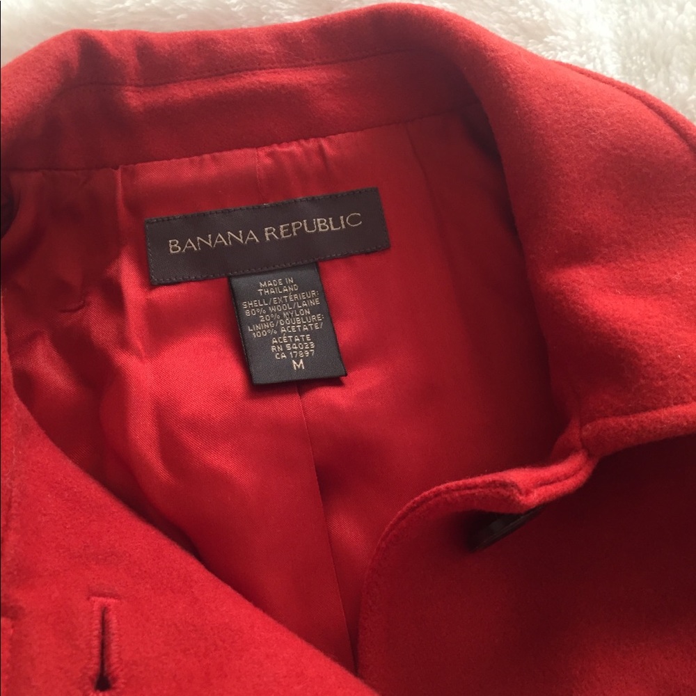 Red Orange Banana Republic Coat M